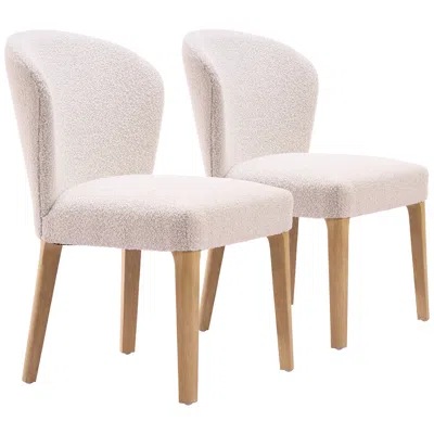 Zuo Mondstein Dining Chair (set Of 2) Ivory