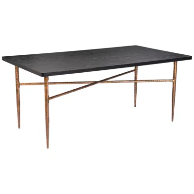 Zuo Nida Dining Table Black & Bronze