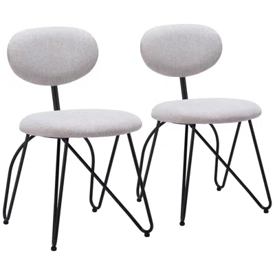 Zuo Novi Dining Chair (set Of 2) Dove Gray