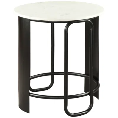 Zuo Obel Side Table White & Black