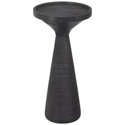 Zuo Omni 11" Wide Painted Black Mango Wood Round Side Table
