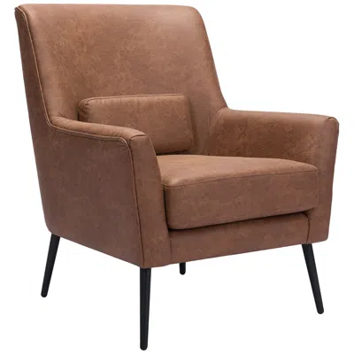 Zuo Ontario Vintage Brown Fabric Accent Chair