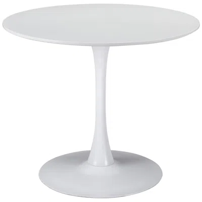 Zuo Opus 35 1/2" Wide White Round Dining Table