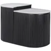 Zuo Ormara Side Table Set White & Black