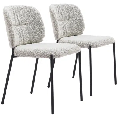 Zuo Plat Dining Chair Gray