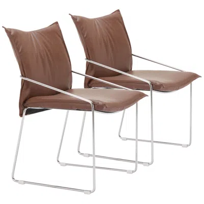 Zuo Pola Dining Chair (set Of 2) Brown