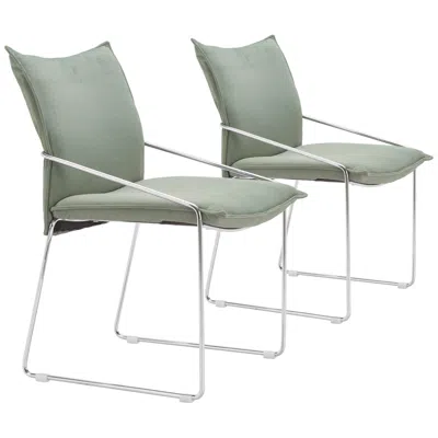 Zuo Pola Dining Chair (set Of 2) Green