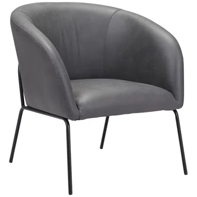 Zuo Quinten 27 1/2" Wide Vintage Gray Fabric Accent Chair