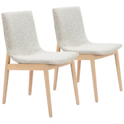 Zuo Raha Dining Chair (set Of 2) Gray & Whitewashed