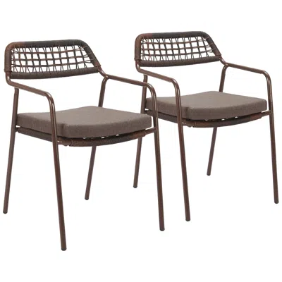 Zuo Rio Dining Chair (set Of 2) Brown