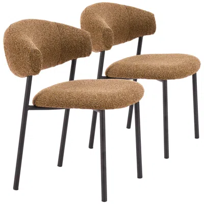 Zuo Seville Dining Chair (set Of 2) Brown Cork