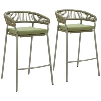 Zuo Skye Barstool Green Set Of 2
