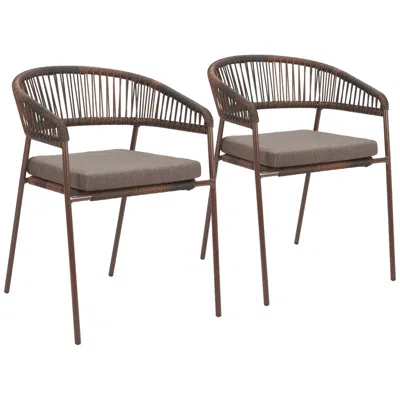 Zuo Skye Dining Chair Brown Set Of 2
