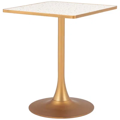 Zuo Spot Bistro Table Beige & Gold