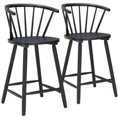 Zuo Stenger Counter Stool (set Of 2) Black
