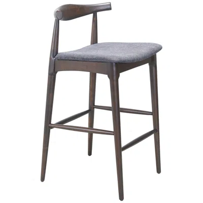 Zuo Tuzka Barstool (set Of 2) Gray & Espresso