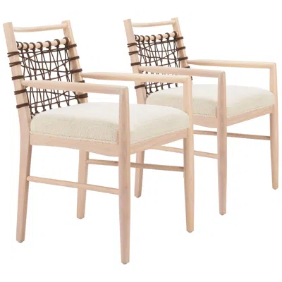 Zuo Wezly Dining Chair (set Of 2) Ivory