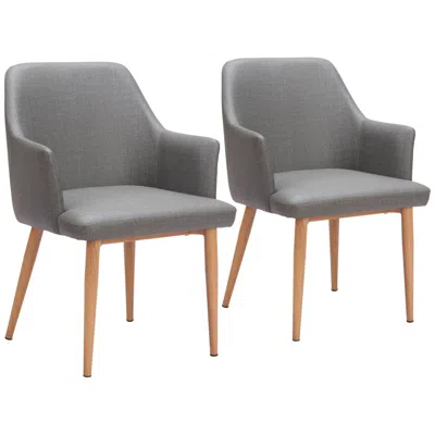 Zuo Wisom Dining Chair (set Of 2) Gray