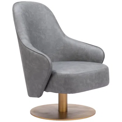 Zuo Withby 28" Wide Gray Fabric Modern Accent Chair
