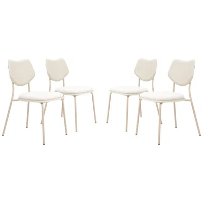 Zuo Zeal Dining Chair (set Of 4) Light Gray