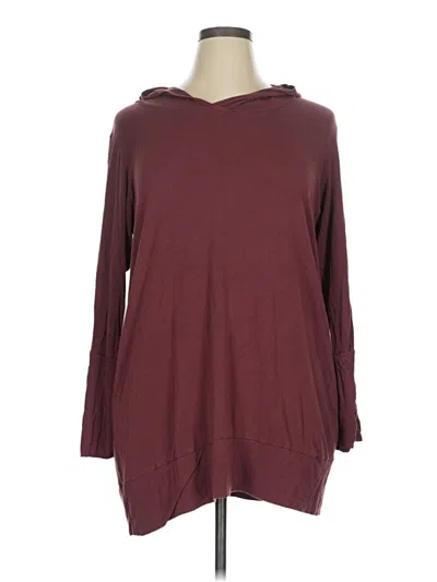Pre-owned Zuri Poncho In Burgundy