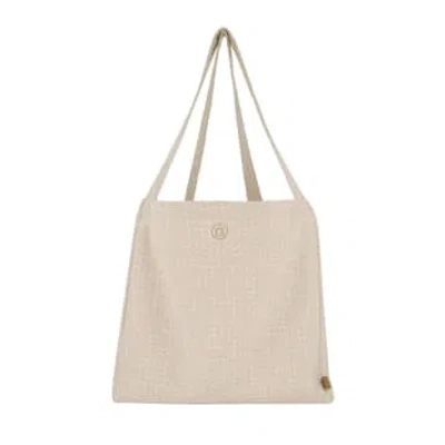 Zusss Cotton Bag With Speech Print Sand/white