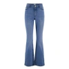 ZUSSS FLARED JEANS MIDDLE BLUE