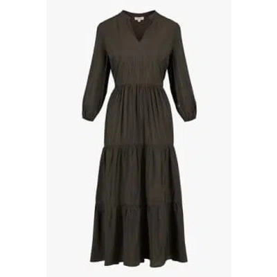 Zusss Maxi Dress Anthracite Gray In Black