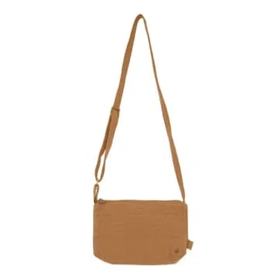 Zusss Shoulder Bag With Stitching Camel