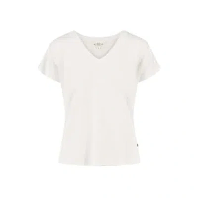 Zusss T-shirt V-hals Wit In White