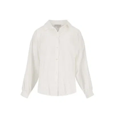 Zusss White Blouse With Wide Sleeves