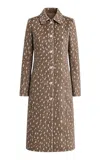 Zut Antar Leopard-print Haircalf Leather Coat In Brown
