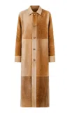 Zut Antar Patchwork Haircalf Coat In Brown