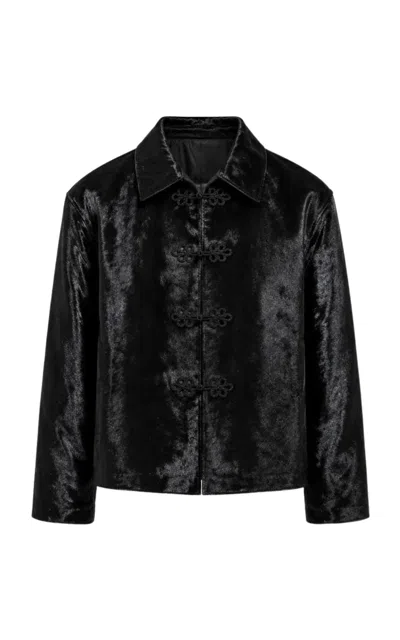 Zut Ashford Haircalf Leather Jacket In Black