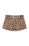 Zut Ellis Leopard-print Haircalf Leather Shorts In Brown
