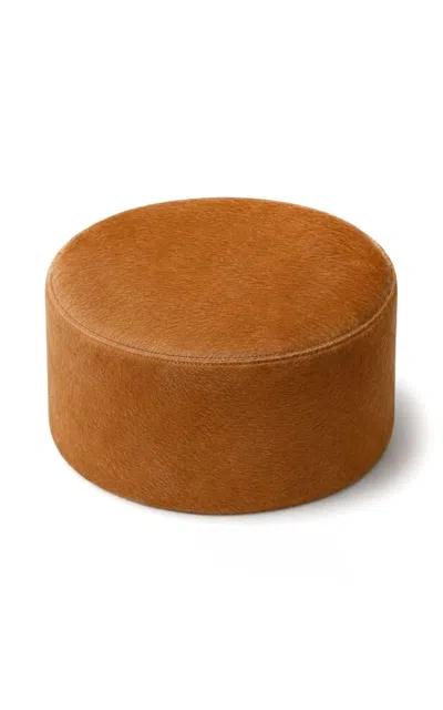 Zut Honey Cowhide Pillbox Hat In Brown