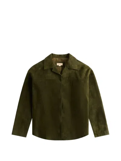 Zut Jebel Suede Jacket In Green