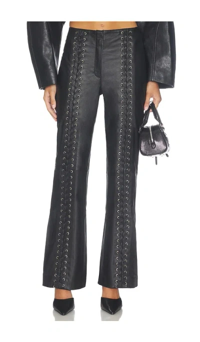 Zut Lace Up Pants In Black