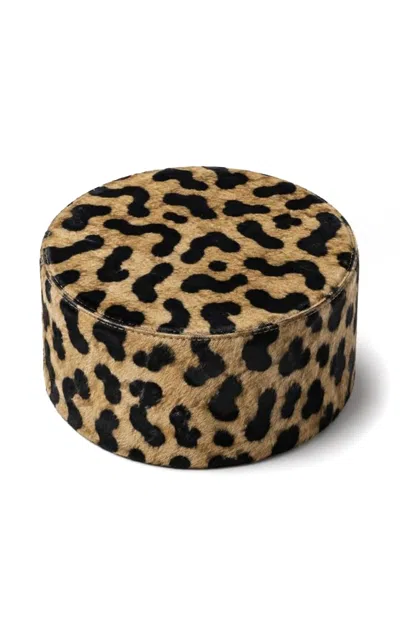 Zut Leopard Honey Pillbox Hat In Animal Print