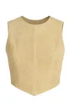 Zut Sam Suede Shell Top In Brown
