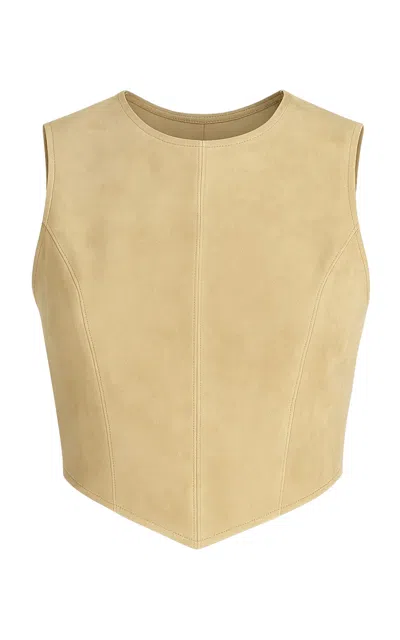 Zut Sam Suede Shell Top In Brown