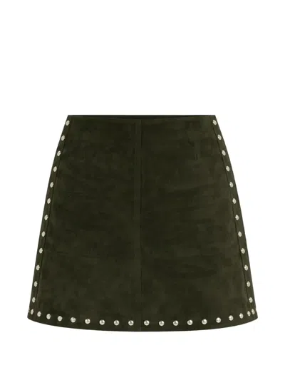 Zut Tellier Studded Skirt In Green