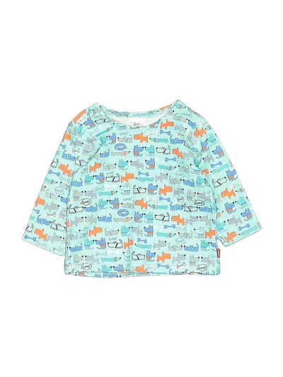 Pre-owned Zutano Babies' 3/4 Sleeve T-shirt In Blue