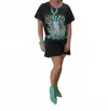 Zutter Long Live Tee Shirt Tunic Dress In Black