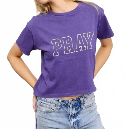 Zutter Pray Cropped T-shirt In Purple