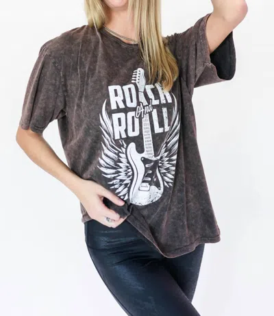 Zutter Rock And Roll Tee In Vintage Blush In Grey