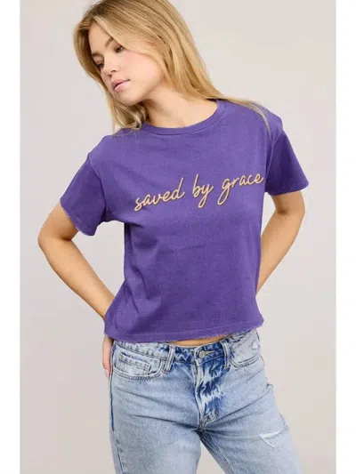 Zutter Saved By Grace T-shirt In Purple