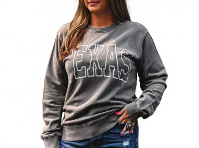 Zutter Texas Crew Sweatshirt In Mocha In Gray