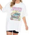 Zutter Vintage Speed Graphic Tee In White In White