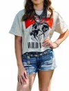 Zutter Wild West Tee In Antique White In Multi